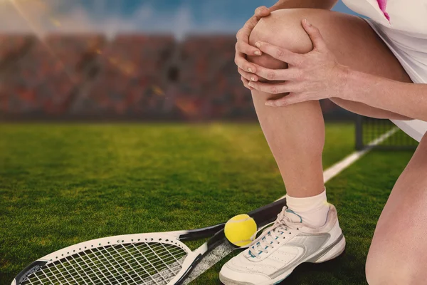 Jogador de tênis ferido — Fotografia de Stock