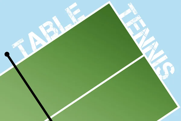 Masa Tenisi mesaj beyaz yazılı — Stok fotoğraf