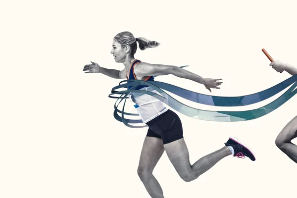 Female athlete running — Stock Photo, Image