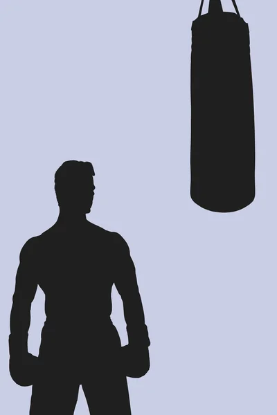 Muscular boxer standing — Stock Photo, Image