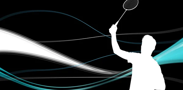 Badminton spelare spelar badminton — Stockfoto