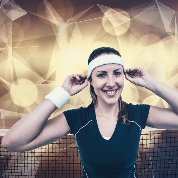 Sportler mit Stirnband und Armband — Stockfoto