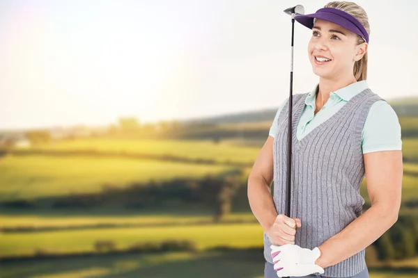Rubia jugando golf —  Fotos de Stock