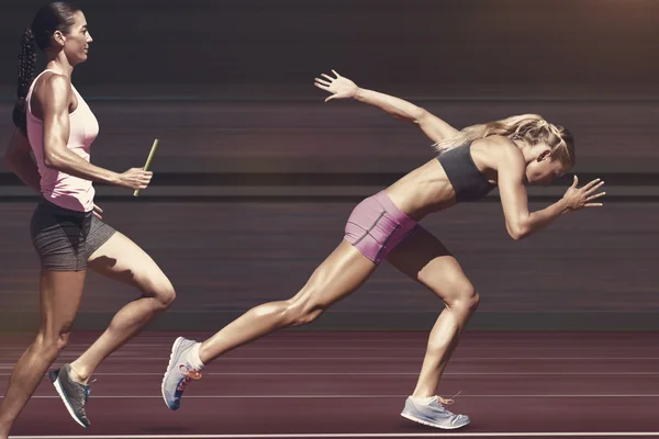 Sporty women running — Stock Photo, Image