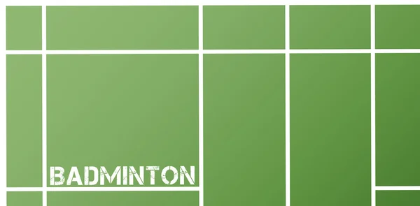 Messaggio Badminton scritto in bianco — Foto Stock