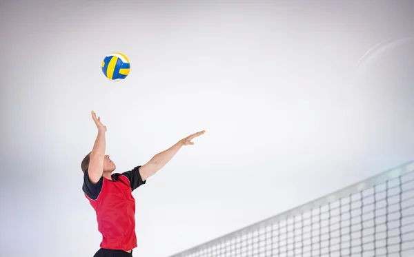 Deportista golpeando voleibol —  Fotos de Stock