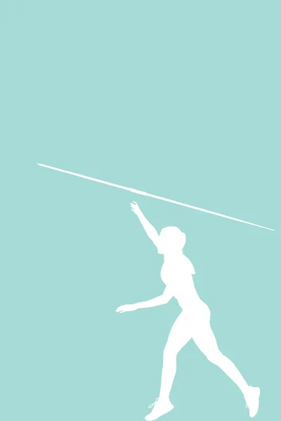 Sportivo praticante giavellotto lancio — Foto Stock