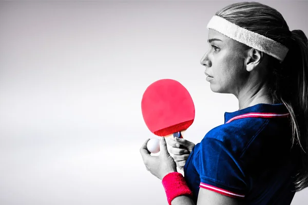 Atlet oynarken ping pong — Stok fotoğraf