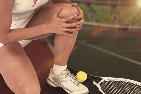 Jugador de tenis lesionado — Foto de Stock