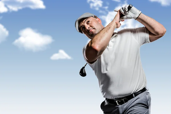 Gracz w golfa przy strzał — Zdjęcie stockowe