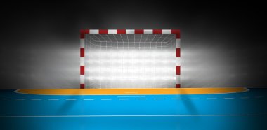empty handball goal clipart