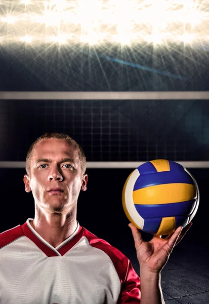 Sportler mit Volleyball — Stockfoto