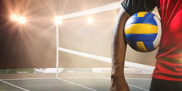 Deportista celebración de voleibol — Foto de Stock