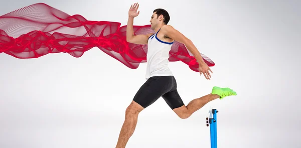 Mannelijke atleet hardlopen — Stockfoto