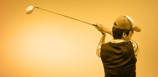 Man playing golf — Stock Photo, Image