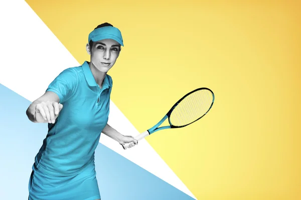 Sportowiec, grając w tenisa — Zdjęcie stockowe