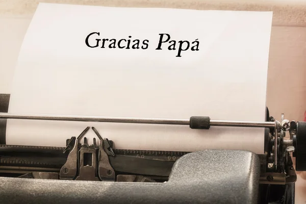 Palavras gracias papa — Fotografia de Stock