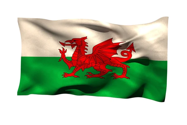 Close-up van de vlag van Wales — Stockfoto