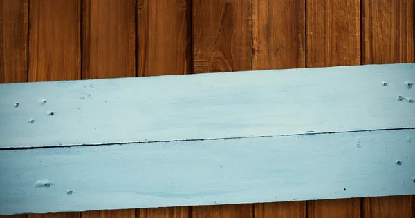 Planches en bois peintes en bleu — Photo