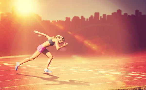 Sportliche Läuferin — Stockfoto