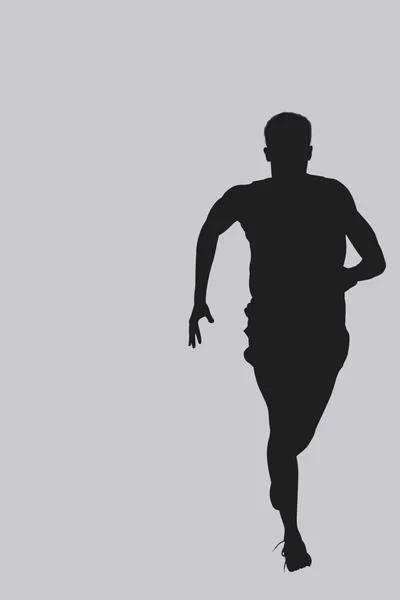 Imagem composta do homem apto correndo — Fotografia de Stock