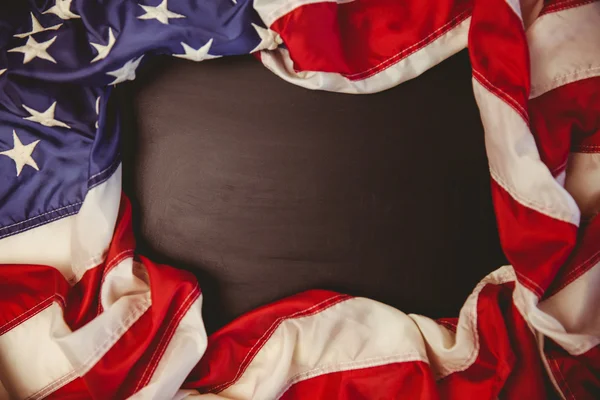 Americká vlajka na tabuli — Stock fotografie