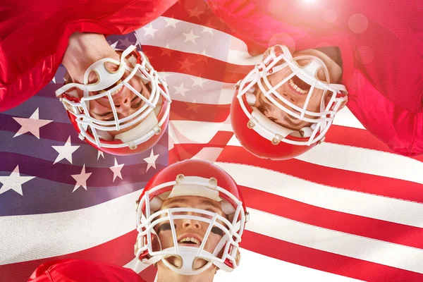 Amerikaans voetbal huddle — Stockfoto