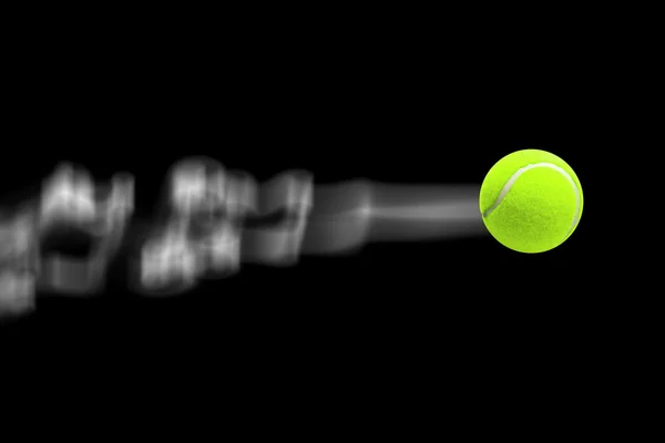 Tennis ball with a syringe — Stock Photo, Image