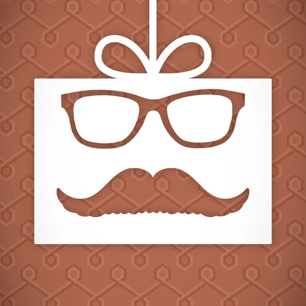 Ikona wąsy i okulary — Zdjęcie stockowe