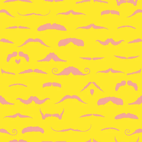 Mustaches against yellow background — Stock Photo, Image