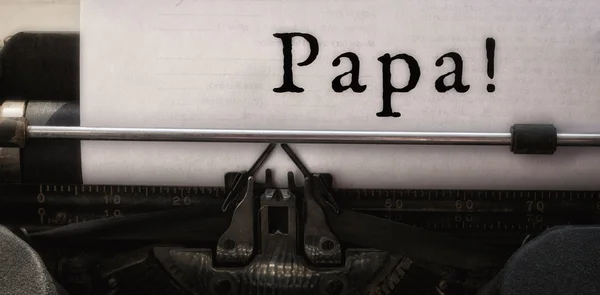 Papa escrito en papel —  Fotos de Stock