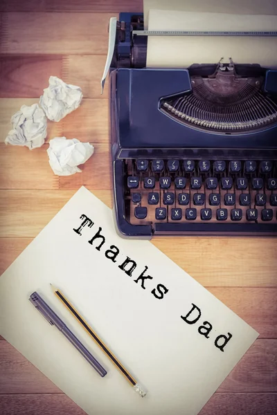 Parola grazie papà — Foto Stock