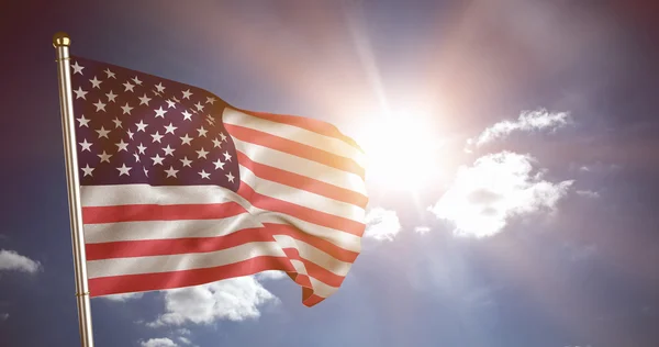 Close up van de Amerikaanse vlag — Stockfoto
