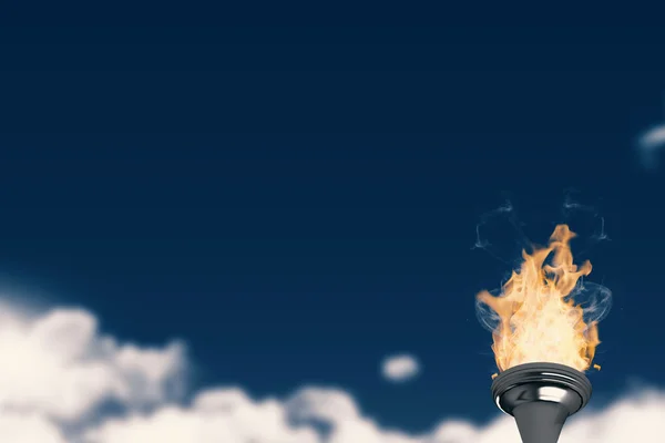 Composietbeeld van het Olympisch vuur — Stockfoto