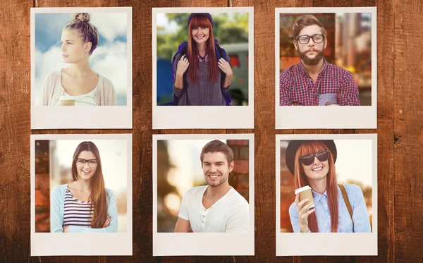 Young people on pictures — Stock Photo, Image