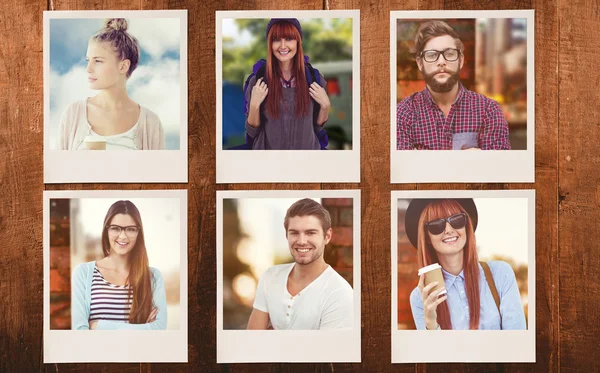 Jonge mensen op foto 's — Stockfoto