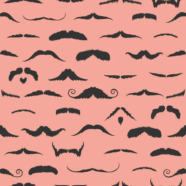 Mustaches against salmon background — Stock Photo, Image