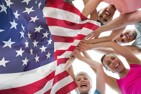 US-Flagge im Fokus — Stockfoto