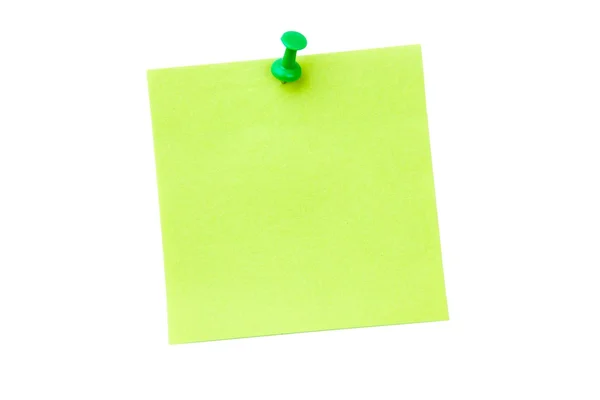 Pushpin on green paper — Stock Photo, Image