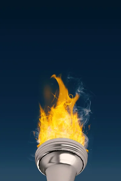 Composite image of the olympic fire — Stock Photo, Image