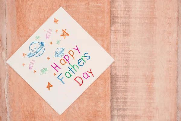 Words happy fathers day — Stock Photo, Image