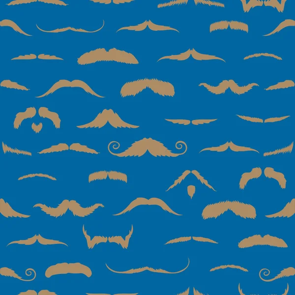 Mustaches against blue background — Stock Photo, Image