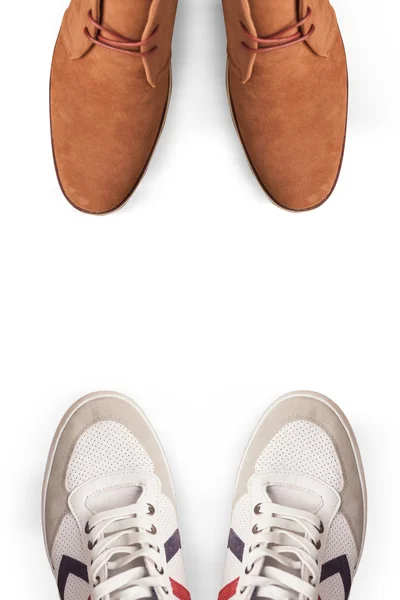Фокус обуви для одежды — стоковое фото
