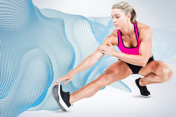 Atleta femminile Stretching — Foto Stock