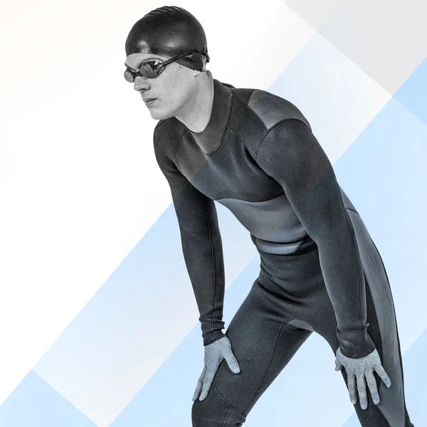 Κολυμβητή σε στολή και κολύμπι γυαλιά — Φωτογραφία Αρχείου