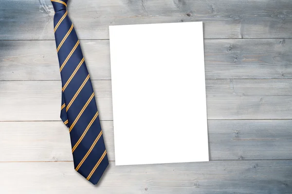 Blue tie with diagonal lines — Stock Photo, Image