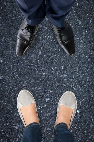 Διαφορετικά παπούτσια με οδόστρωμα — Φωτογραφία Αρχείου
