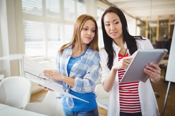 Office dosyaları ile tartışırken iş arkadaşları — Stok fotoğraf