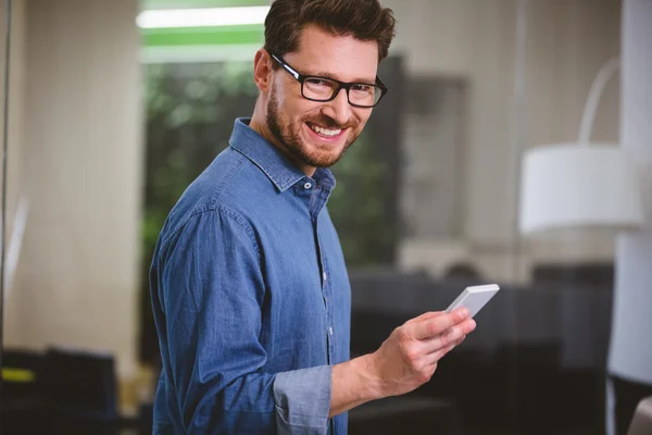 Businessman with mobile phone — Stock Photo, Image