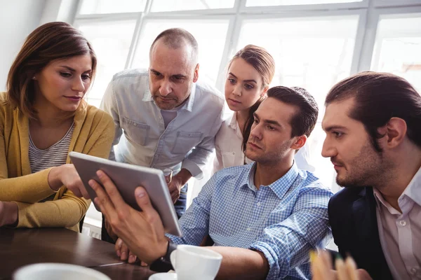 Företag som använder Tablet PC — Stockfoto